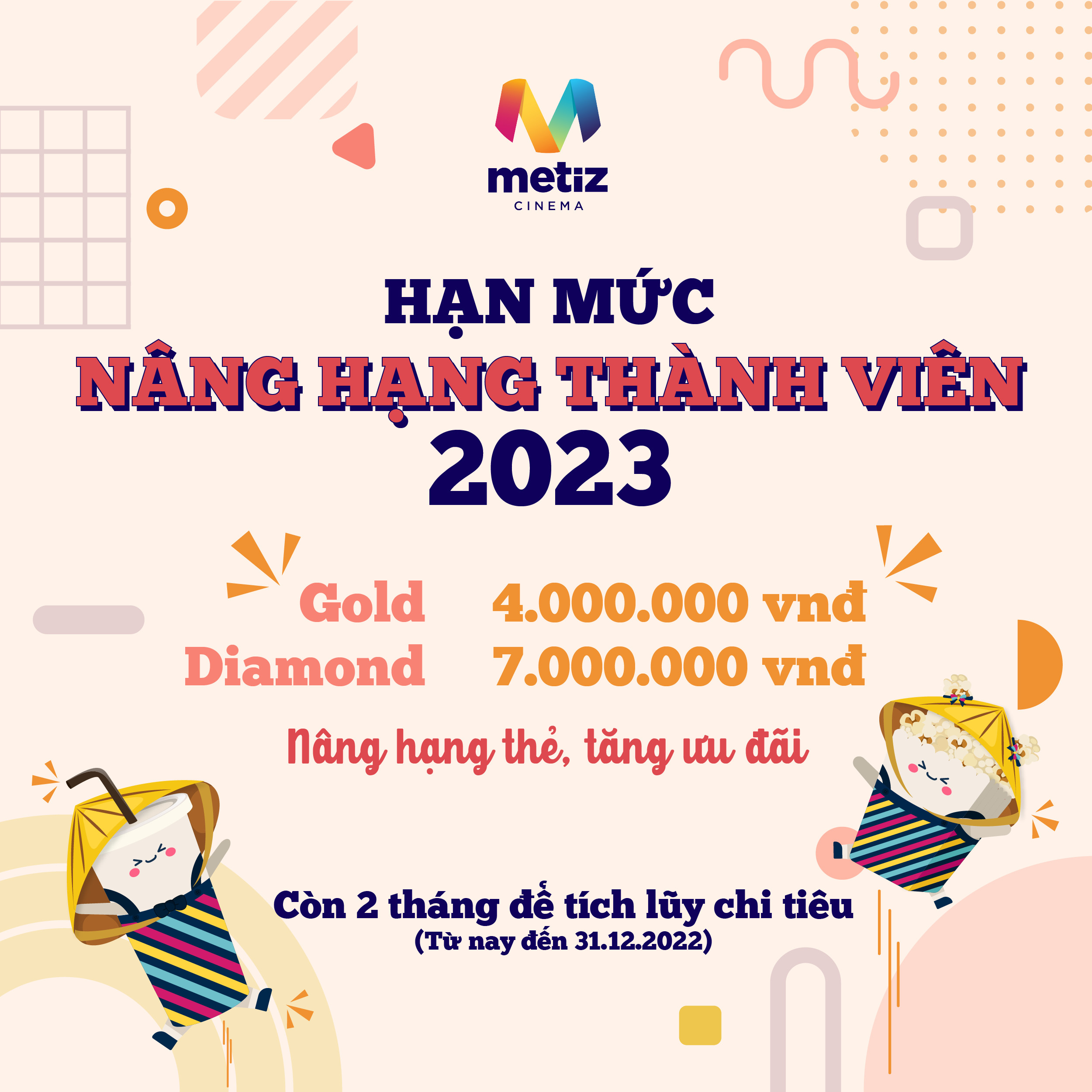 THÔNG BÁO THĂNG HẠNG THÀNH VIÊN METIZ 2023